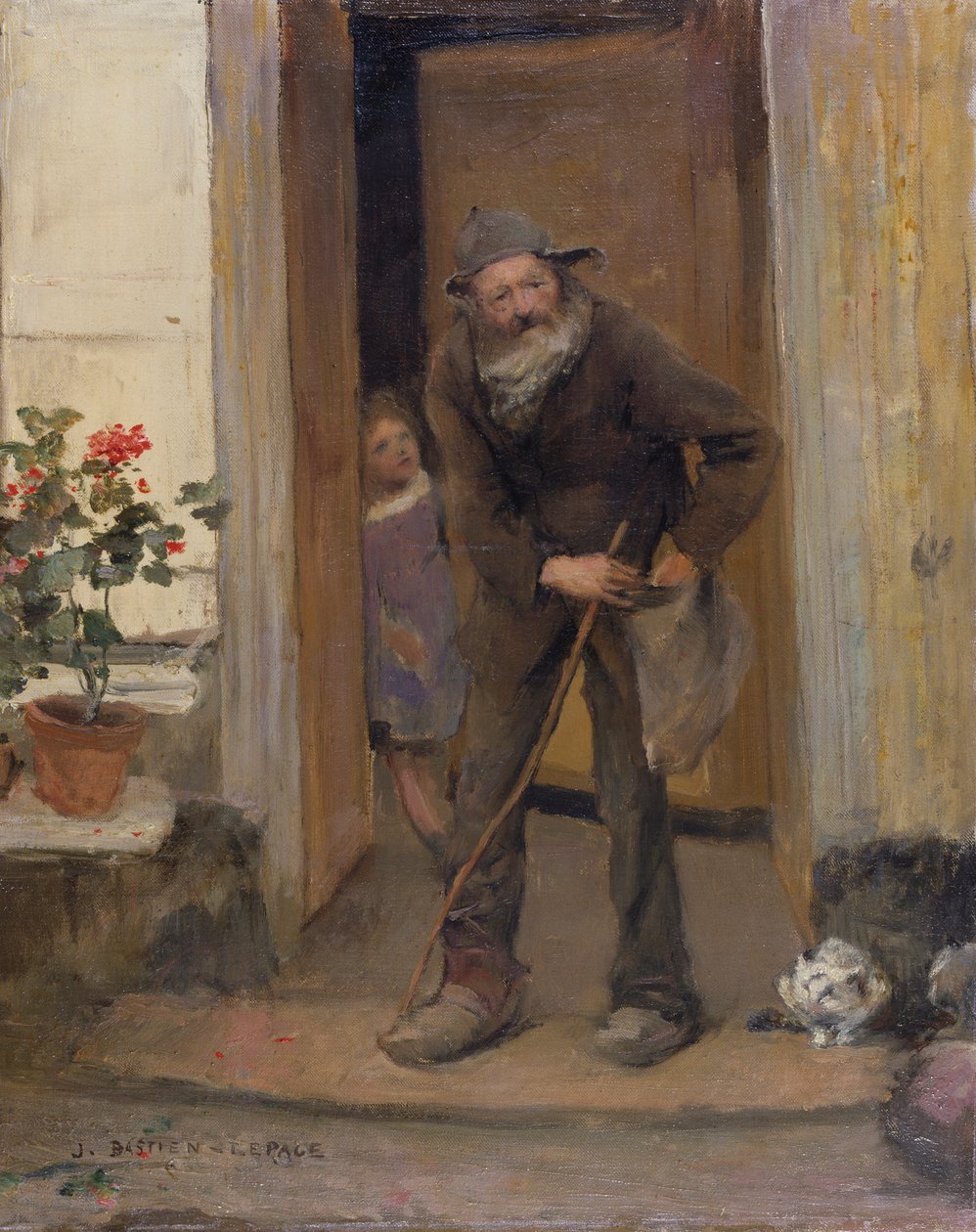 Žebrák, 1881 od Jules Bastien Lepage