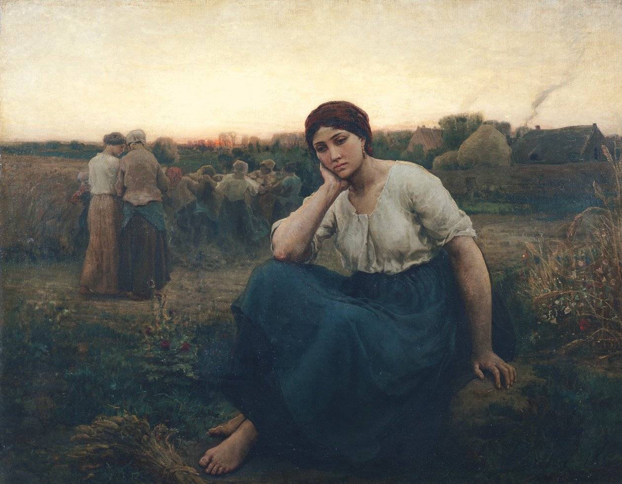 Večer, 1860 od Jules Breton