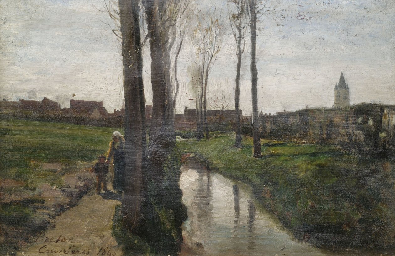 Krajina v Courrières od Jules Breton