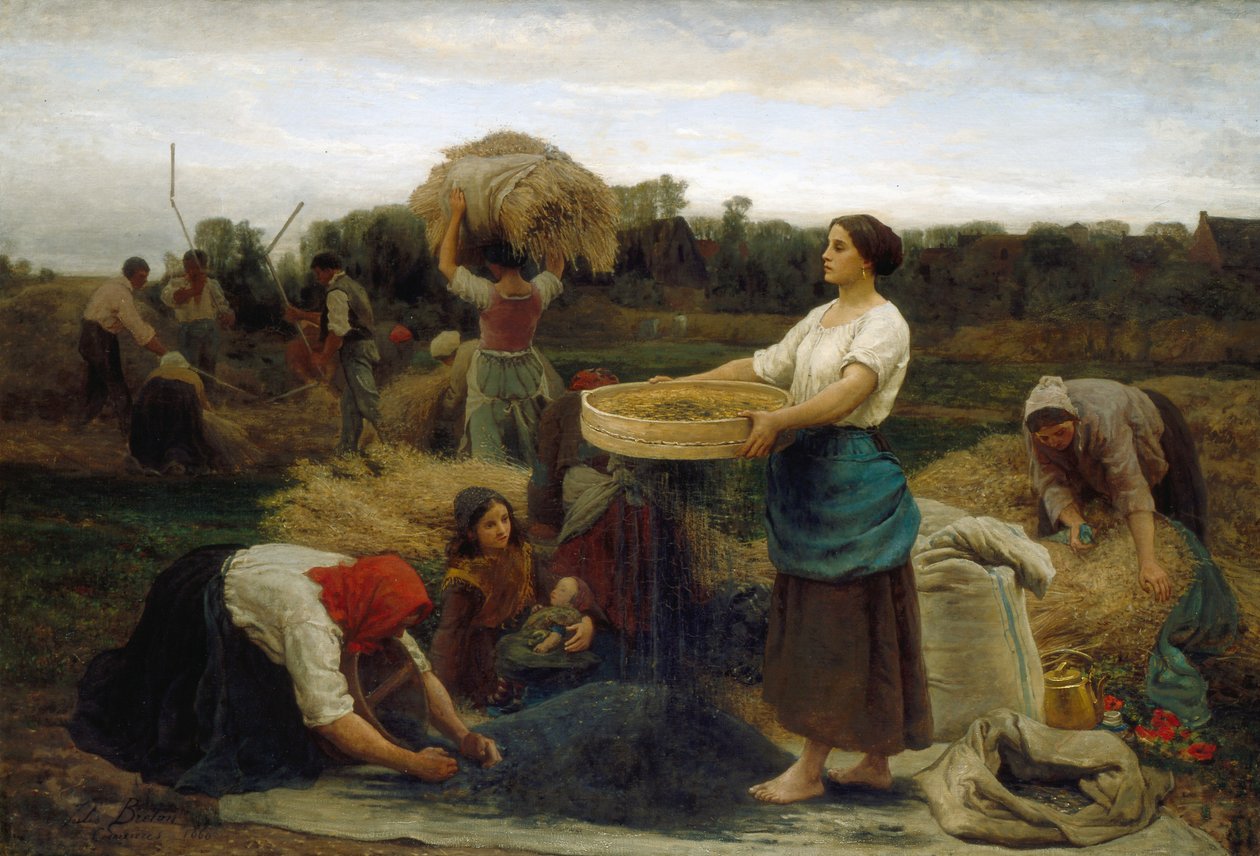 Colza (sklizeň řepky), 1860 od Jules Breton
