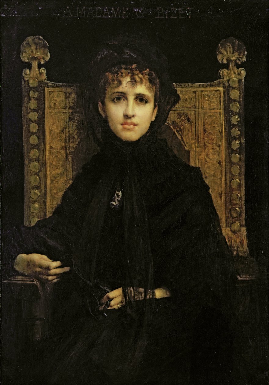 Portrét Madame Georges Bizet (1849-1926) 1878 od Jules Elie Delaunay