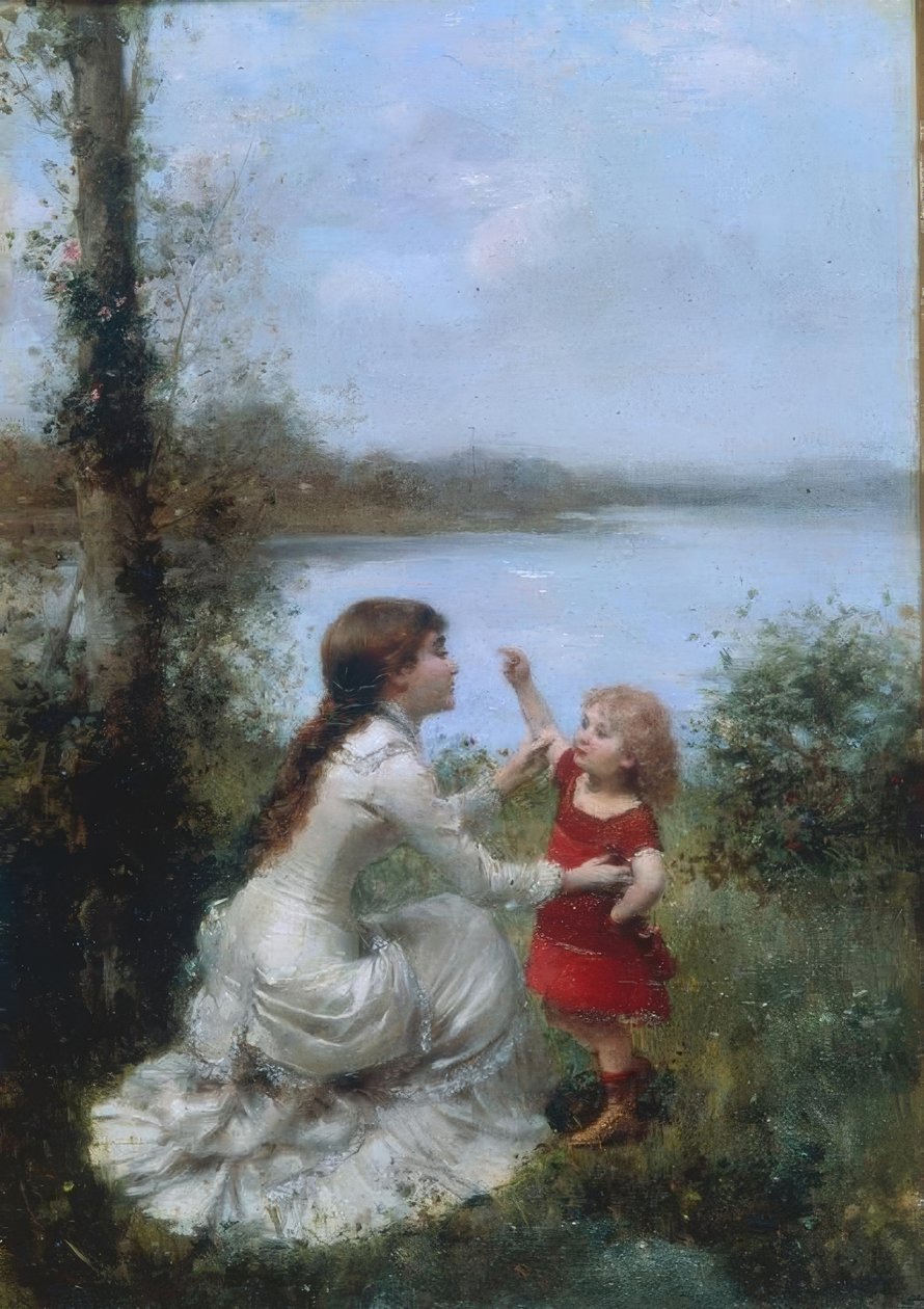 Hra u jezera od Jules Frederic Ballavoine