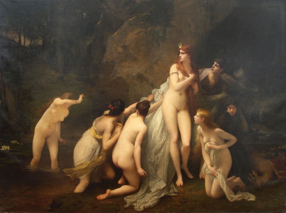 Diana překvapila od Jules Joseph Lefebvre