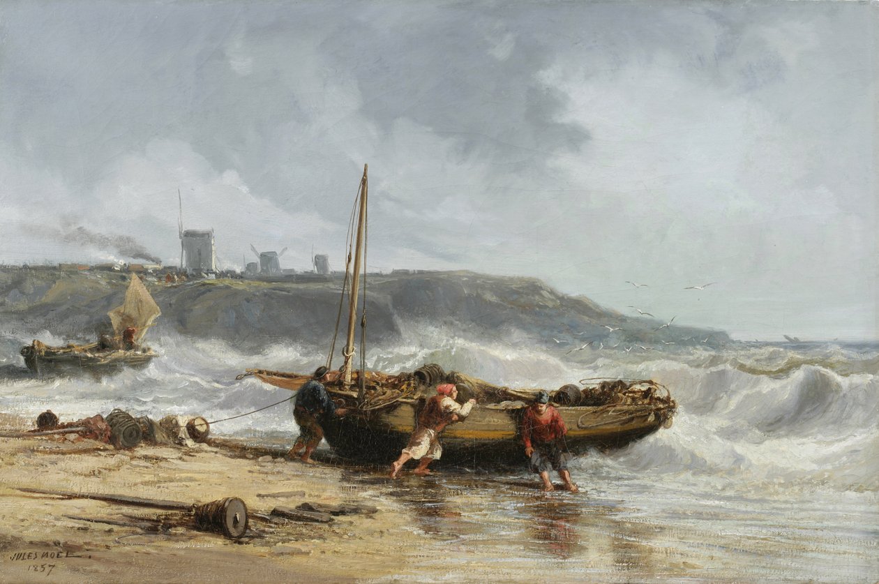 Pobřežní scéna, 1857 od Jules Achille Noel