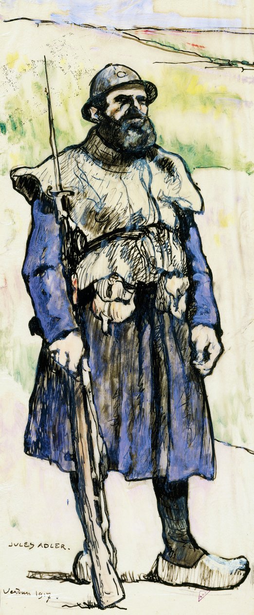 Voják ve Verdunu od Jules Adler