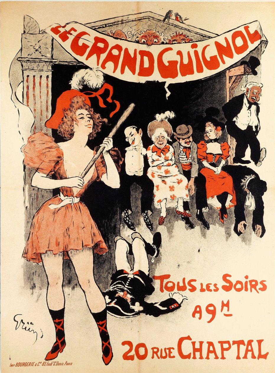 Grand Guignol, c. 1898. od Jules Alexandre Grün