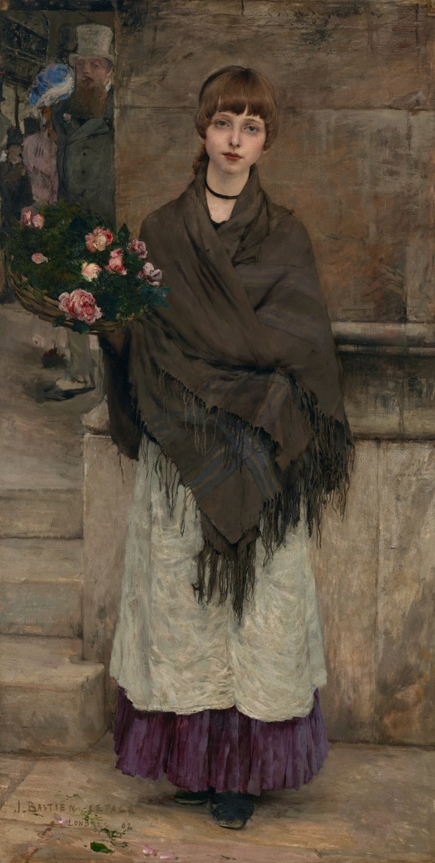 Prodejce květin v Londýně od Jules Bastien Lepage