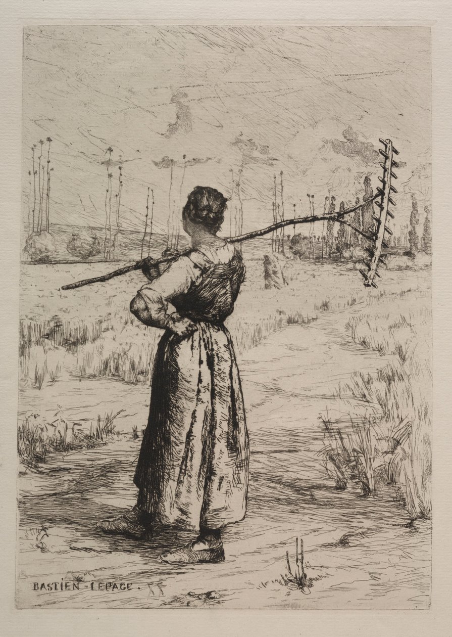 Návrat z polí, 19. století. od Jules Bastien Lepage