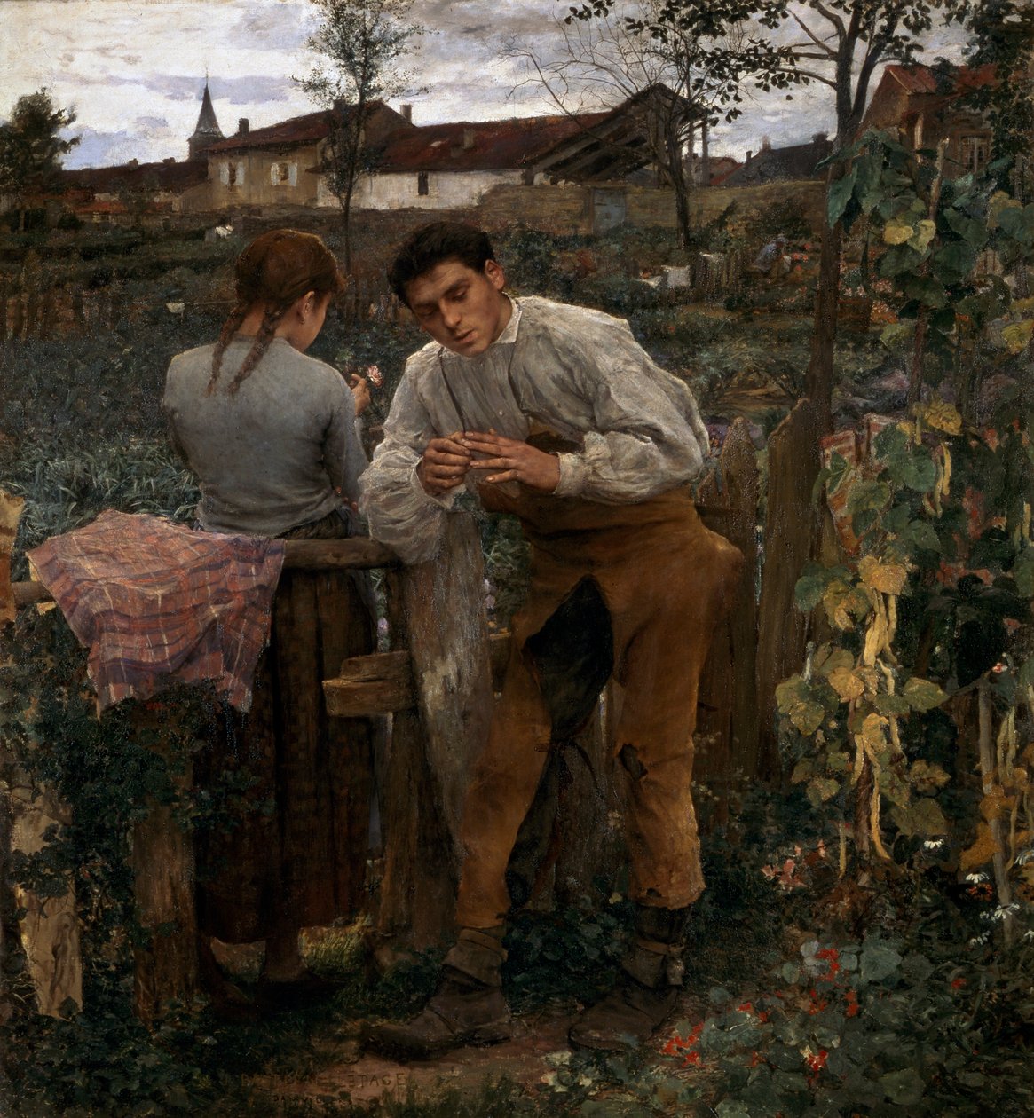 Venkovská láska, 1882 od Jules Bastien Lepage