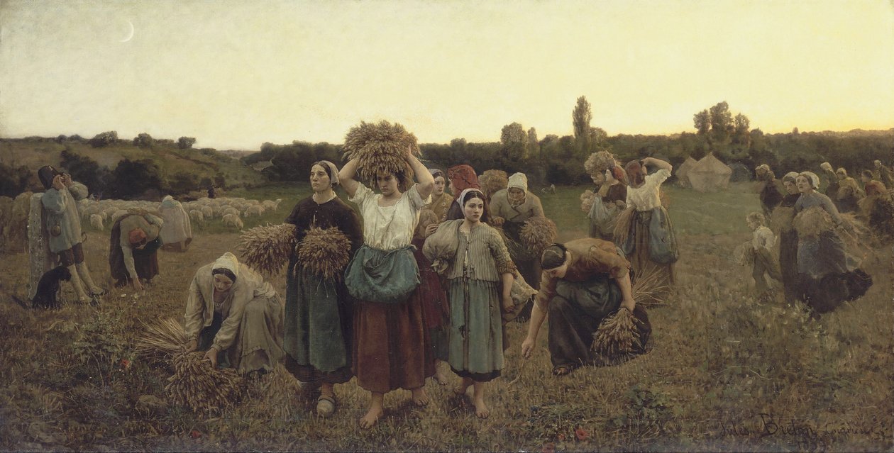 Volání Gleaners, 1859 od Jules Breton