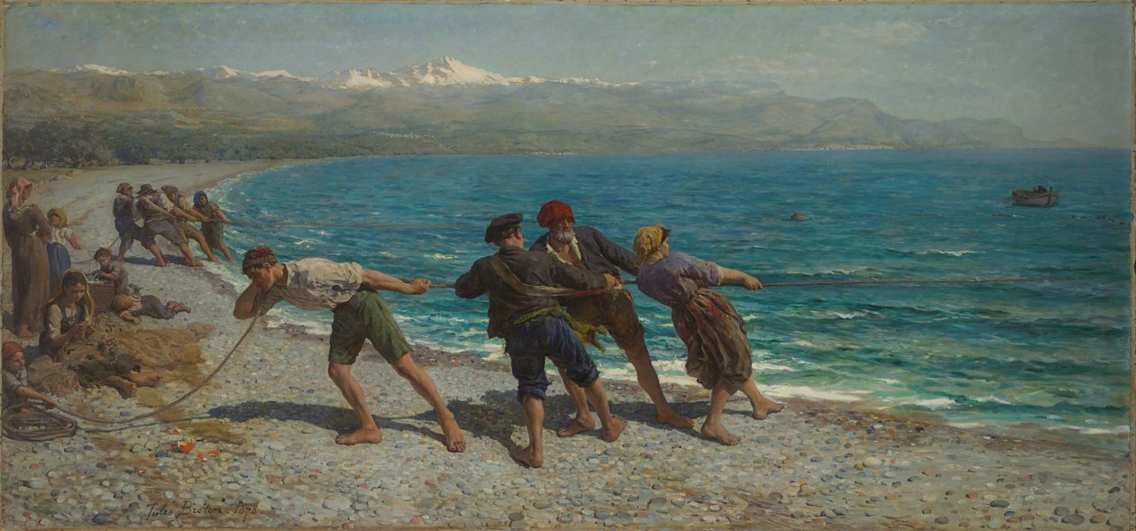 Rybáři v Mentonu od Jules Breton