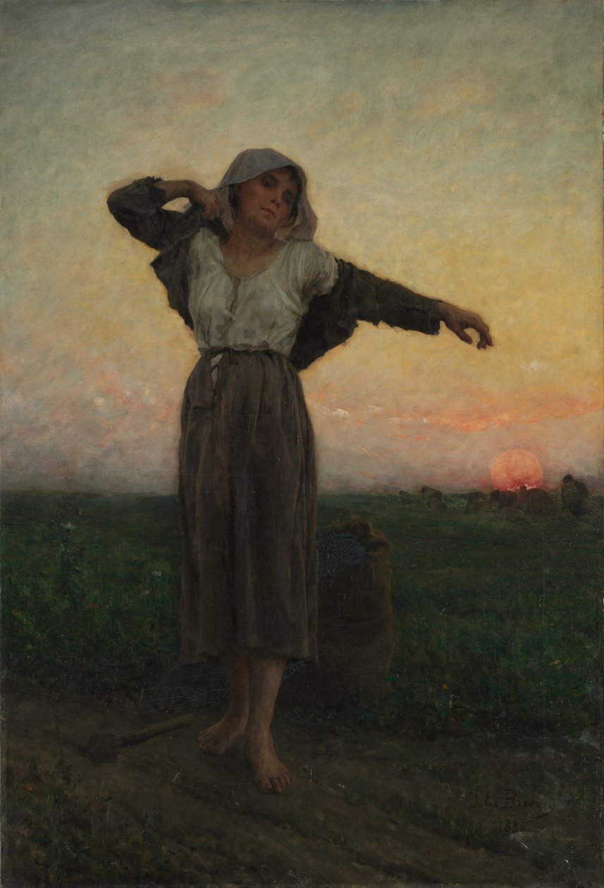 Unavený sběrač, 1880. od Jules Breton