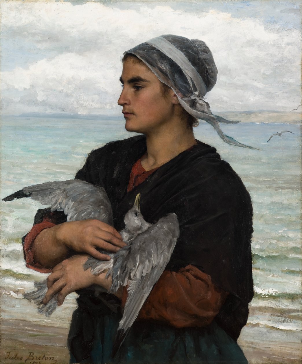 Zraněný racek od Jules Breton