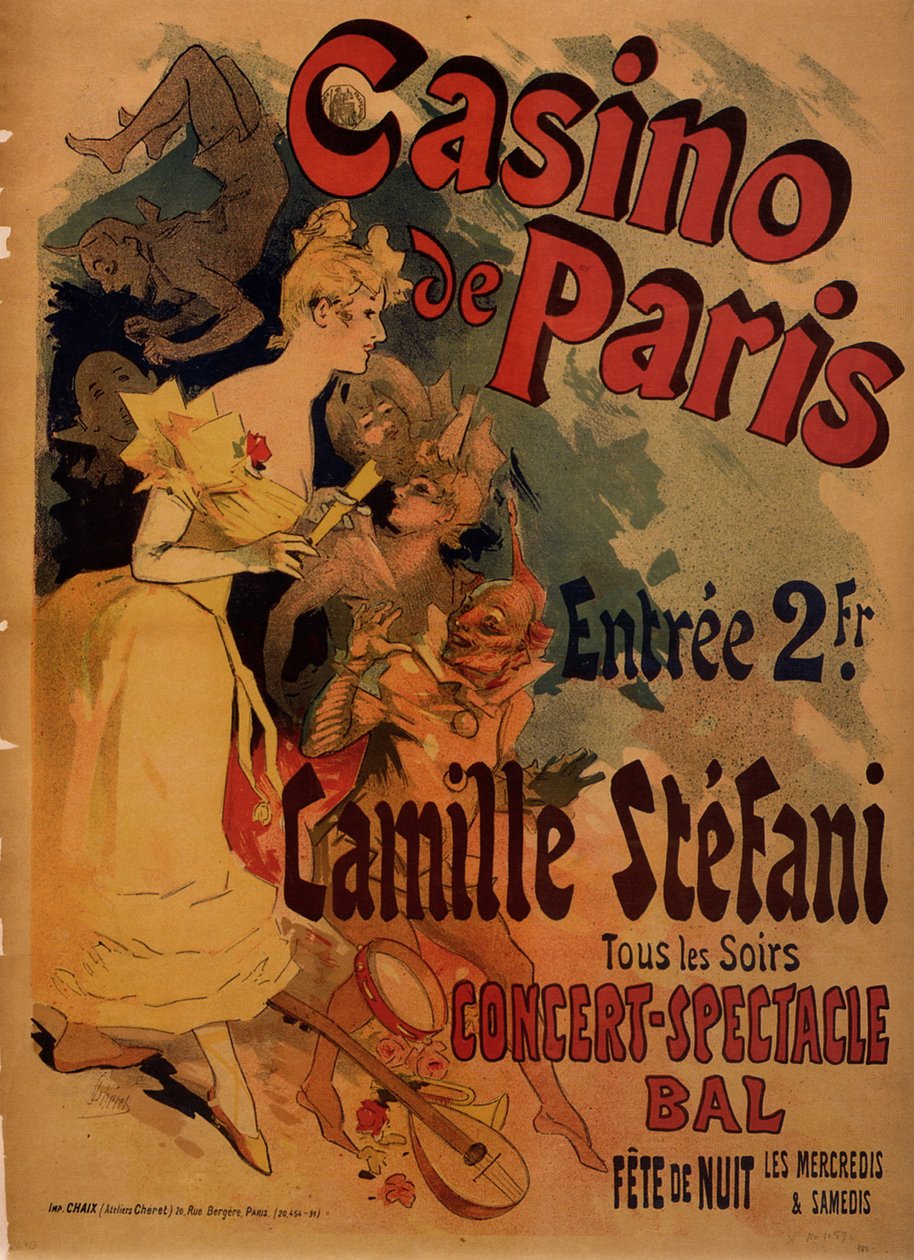 kasino v Paříži; Camille Stefani od Jules Cheret