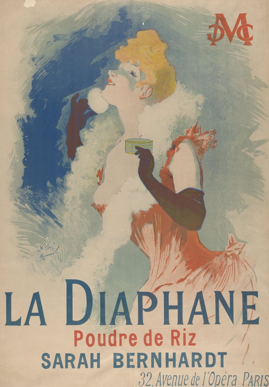 La Diaphane. Poudre de Riz, 1890 od Jules Cheret