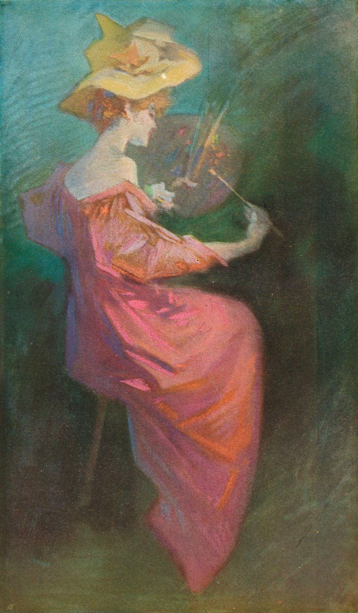 La Peinture, c1893 od Jules Cheret