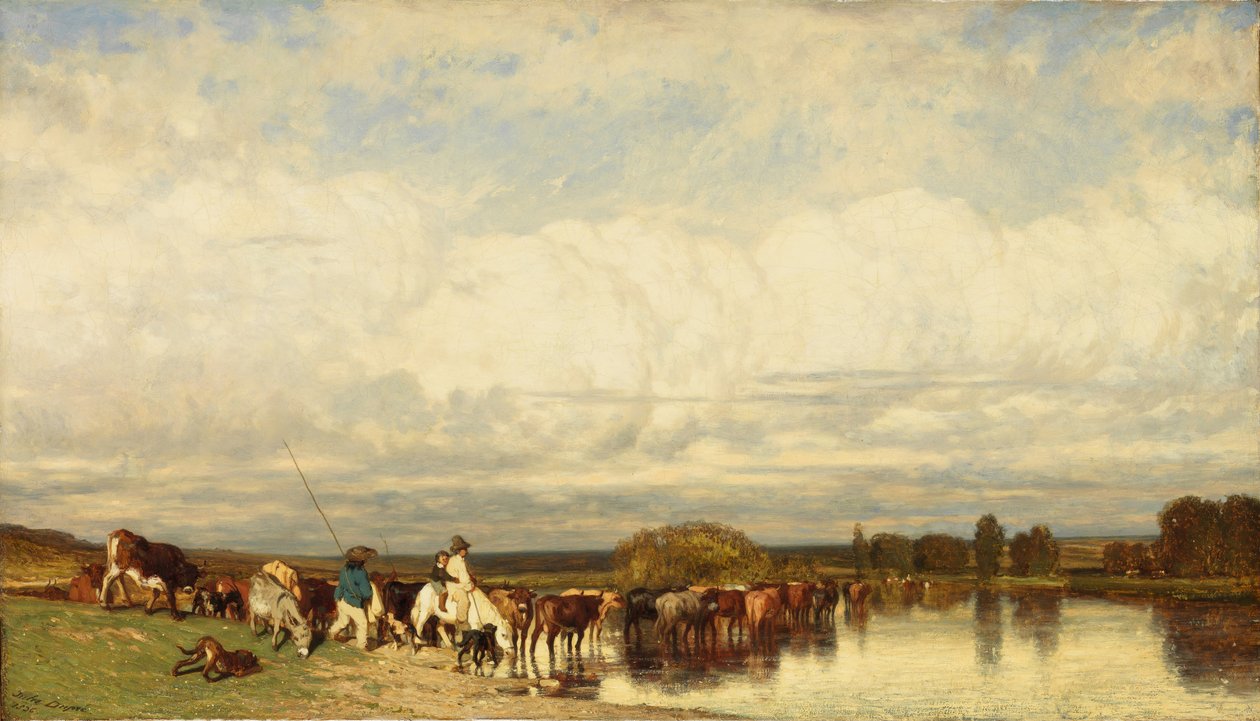 Krávy přejíždějící Ford, 1836. od Jules Dupré