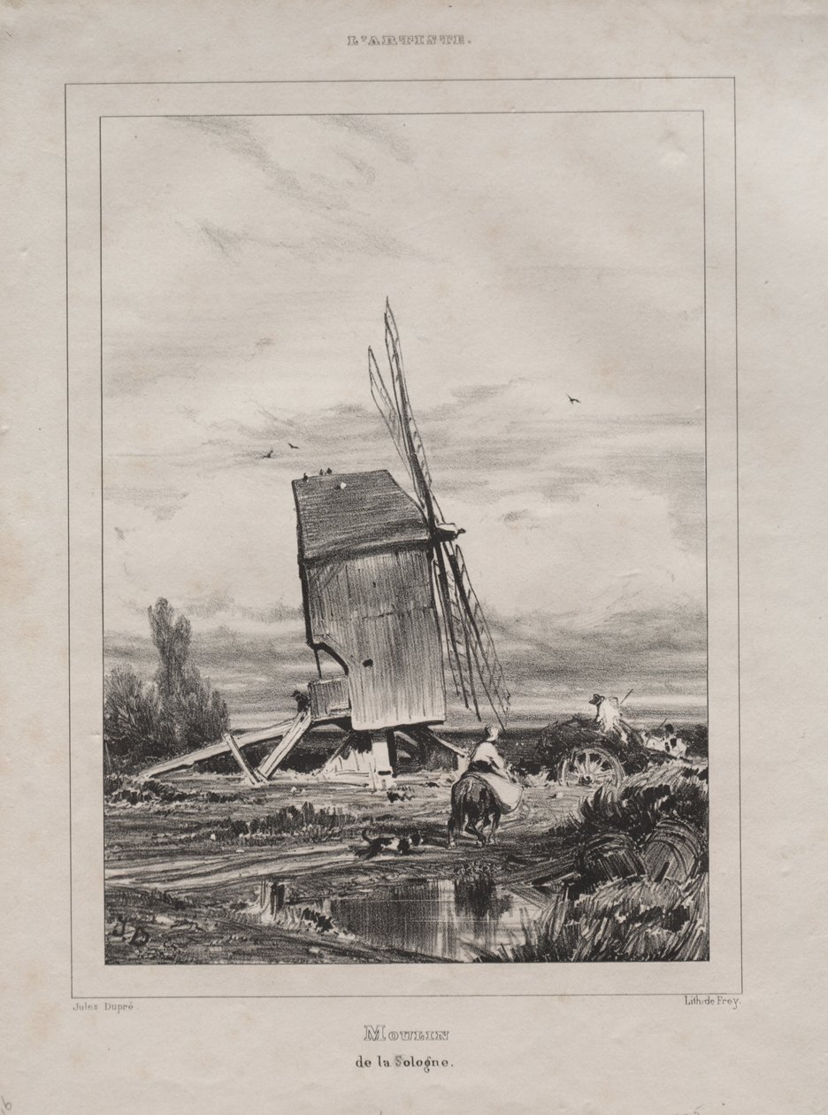 Mlýn v Sologne, Francie, 1835. od Jules Dupré