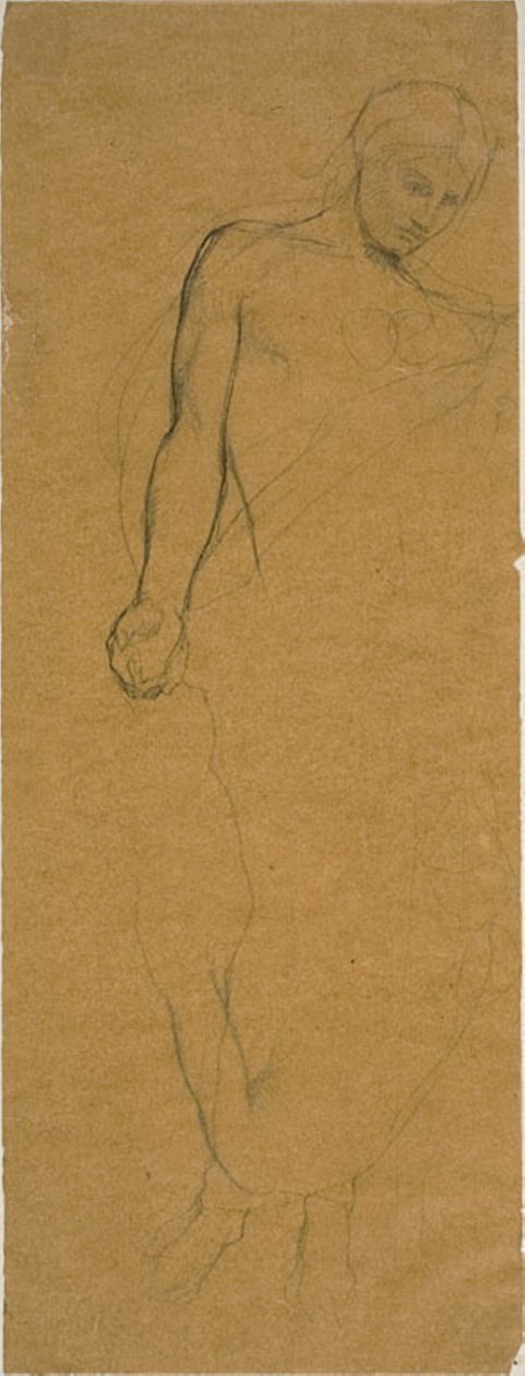 Studie stojící zakryté postavy od Jules Elie Delaunay