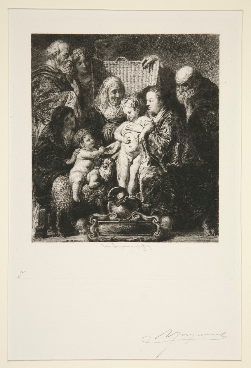 Svatá rodina od Jules Ferdinand Jacquemart