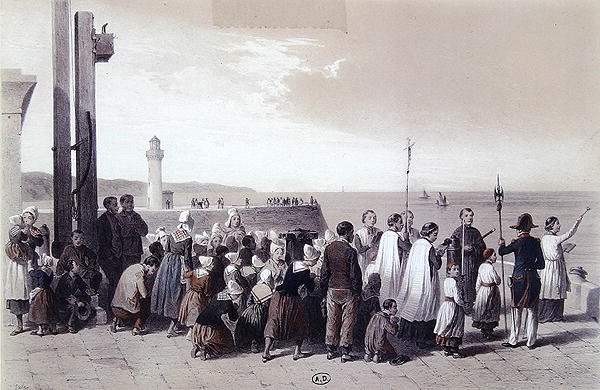 Požehnání moře v Pollet, Dieppe od Jules Gaildrau