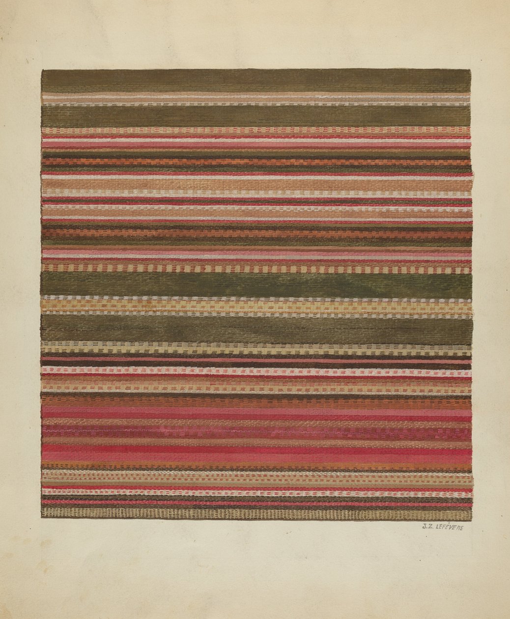 Ručně tkaný koberec, c. 1936. od Jules Lefevere