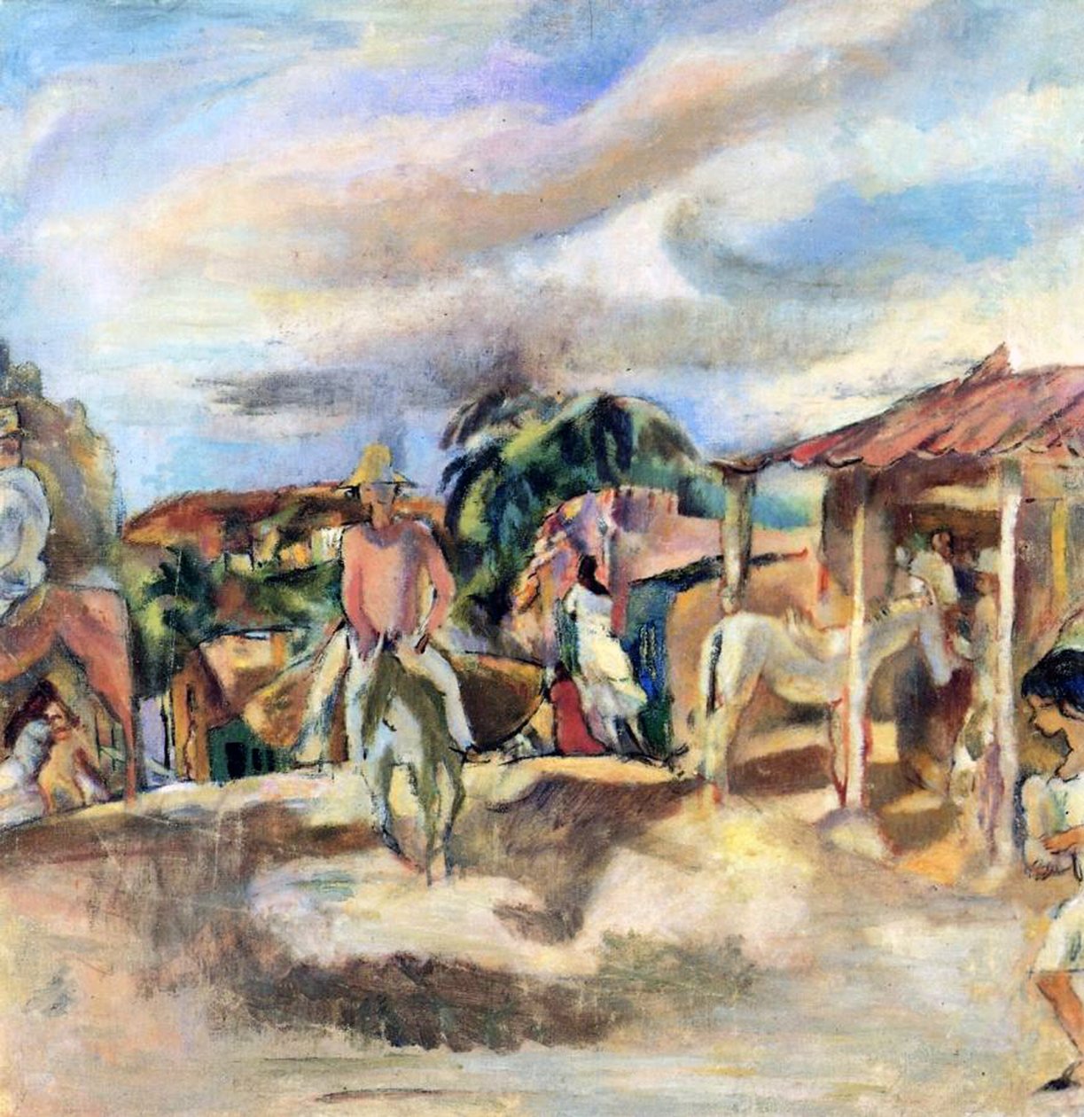Kubánská vesnice od Jules Pascin