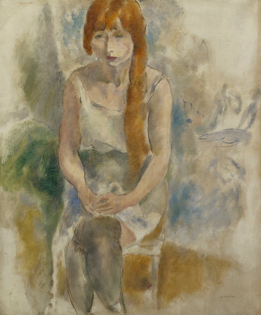 Model sezení; Modele Assis, od Jules Pascin