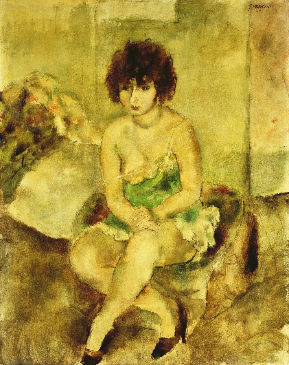 Portrét Lucy Krohgové, kolem roku 1925 od Jules Pascin