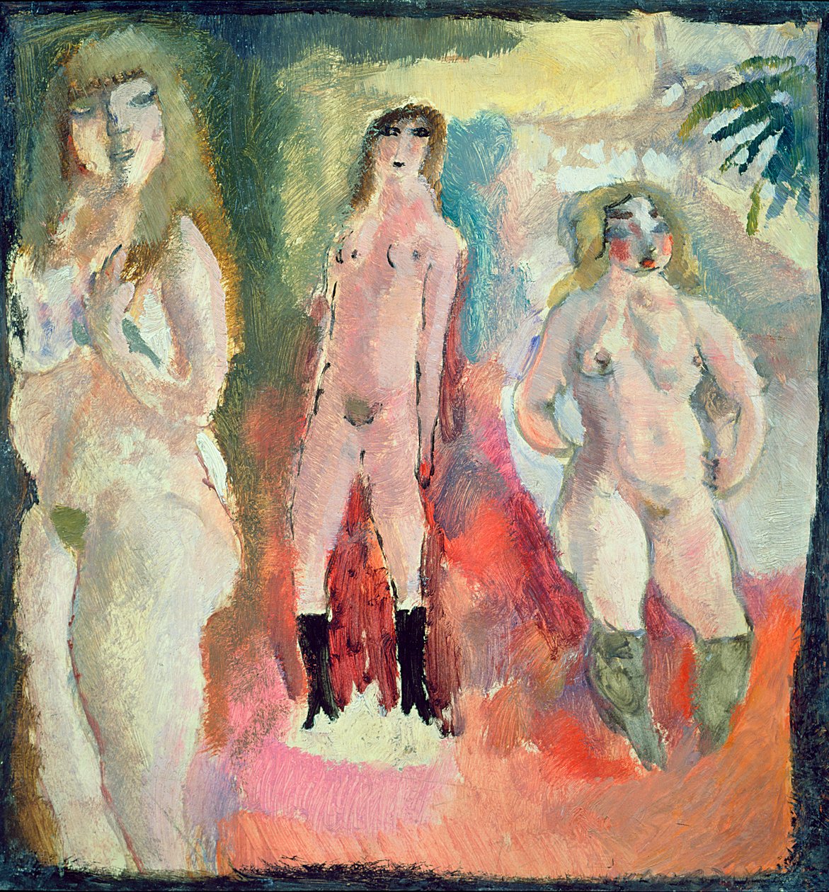 Tři nahé ženy, 1909 (olej na kartonu) od Jules Pascin