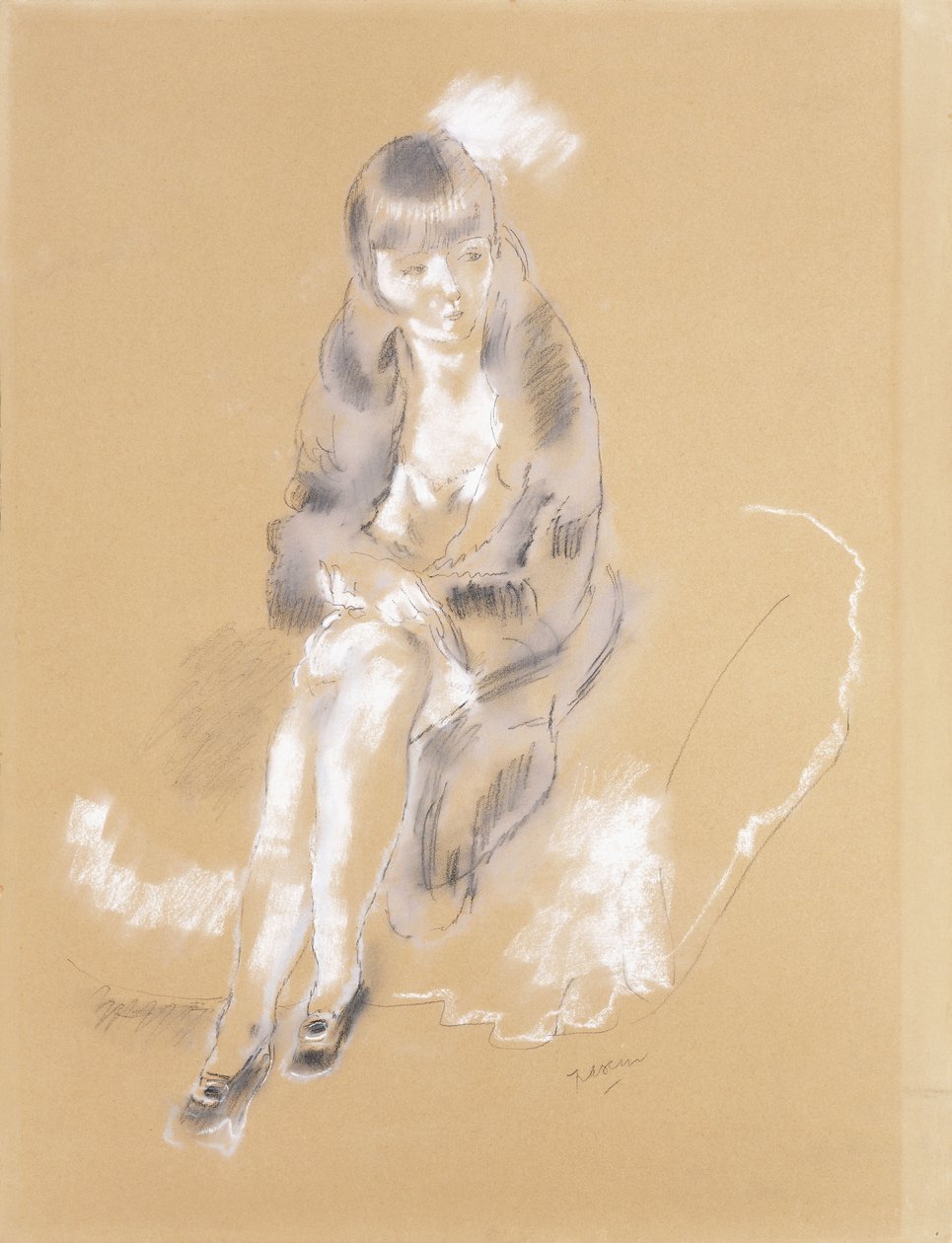 Žena sedící, od Jules Pascin