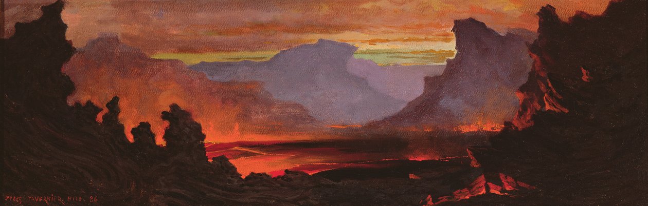 Sopka Hilo, Havaj, 1886 od Jules Tavernier