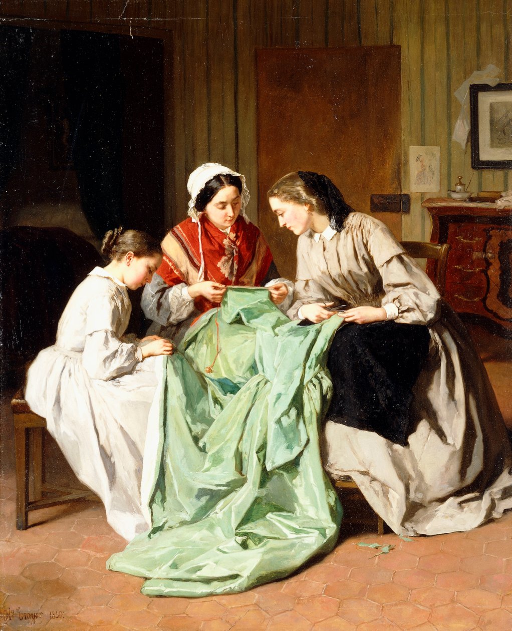 Plesové šaty, 1860 od Jules Trayer