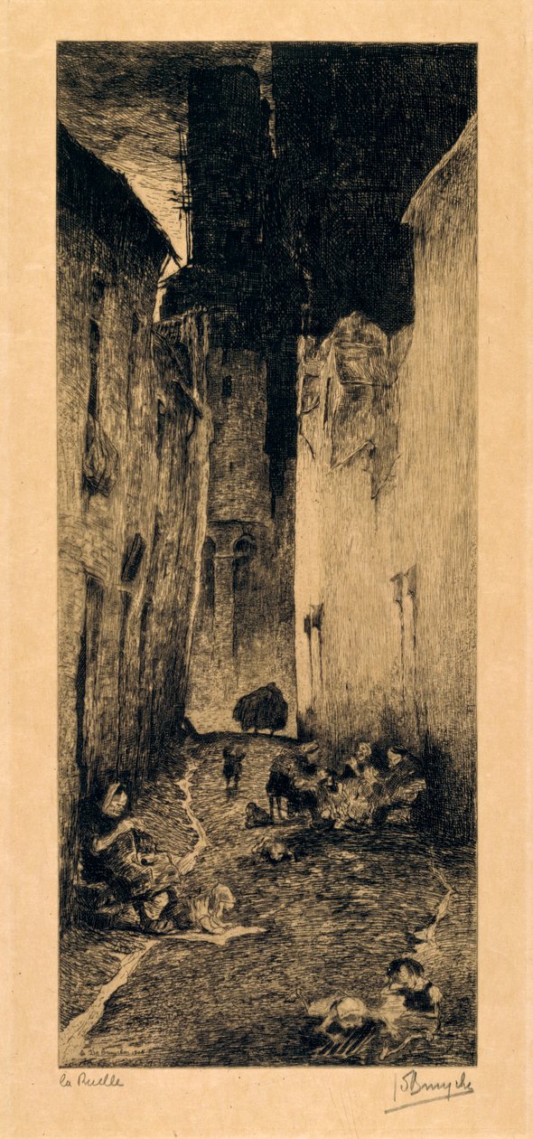 Ulička v Gentu od Jules de Bruycker