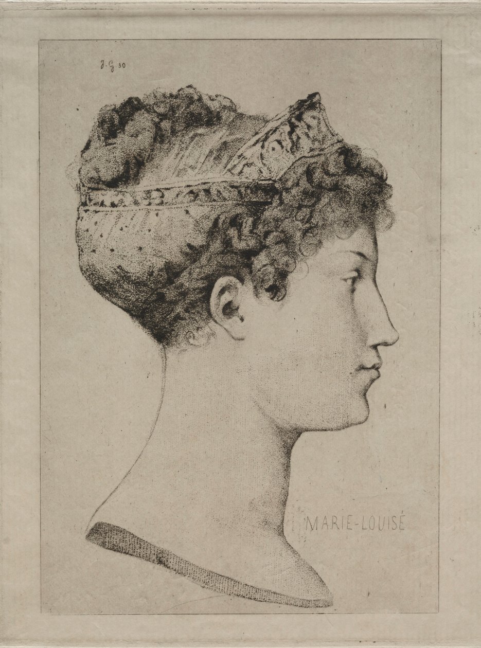 Marie Louise v profilu, 1860. od Jules de Goncourt
