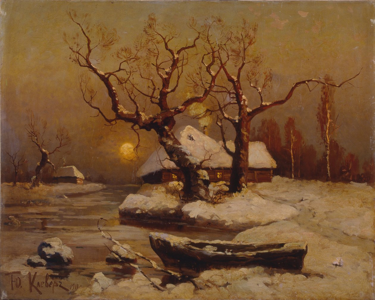 Zimní večer, 1911 od Juli Julievich Klever