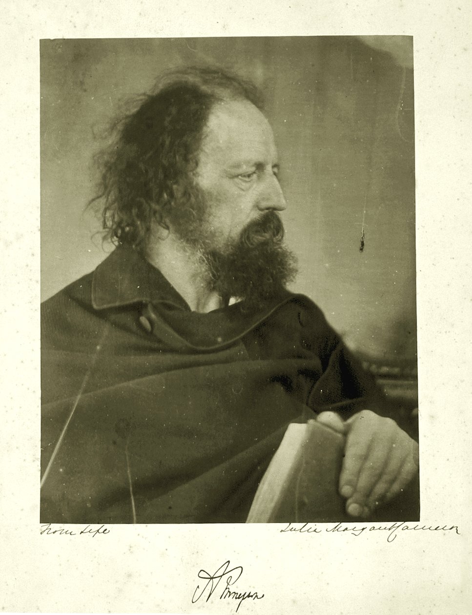Alfred Tennyson, špinavý mnich, 1865 (tisk alba) od Julia Margaret Cameron