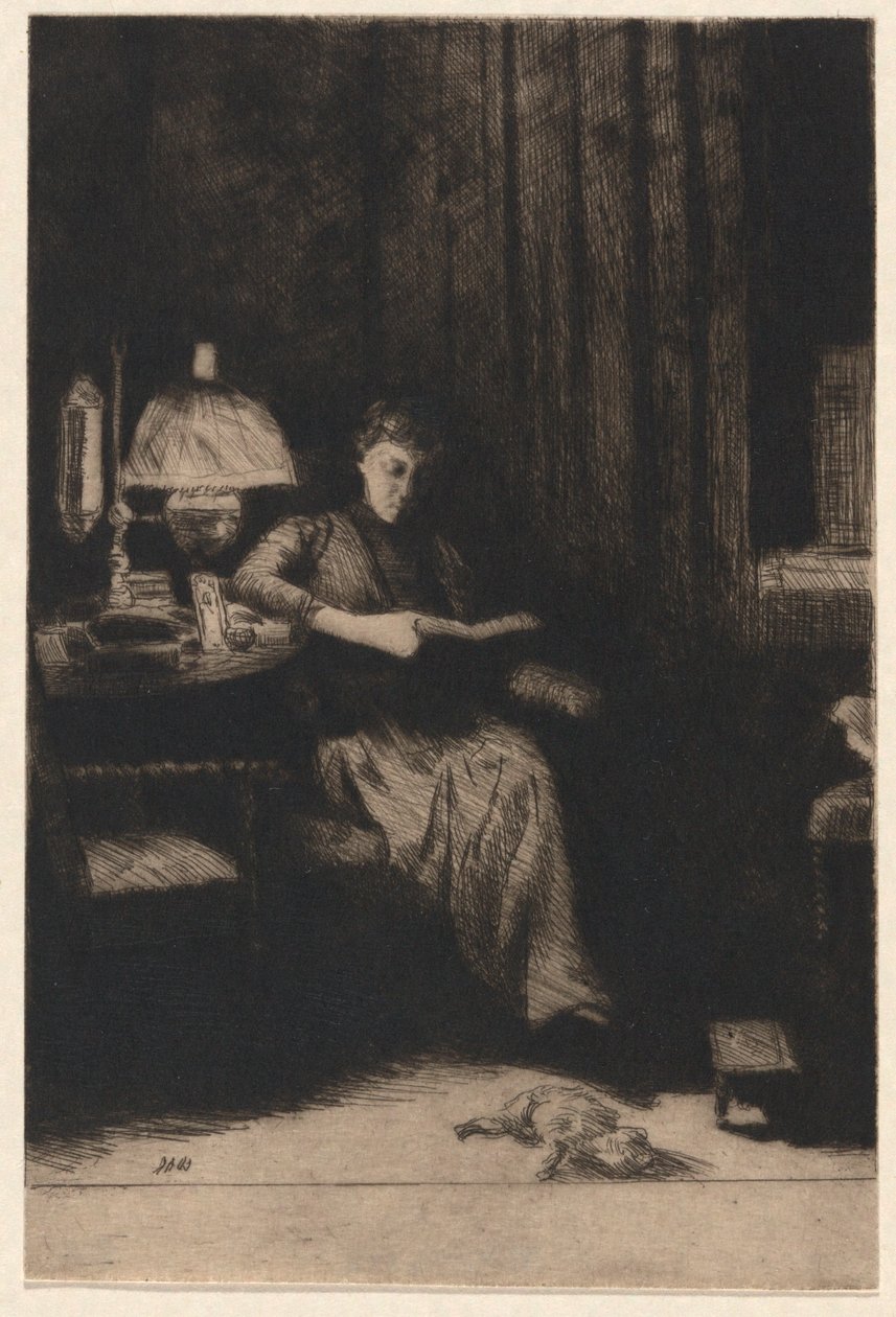 Večerní lampa od Julian Alden Weir