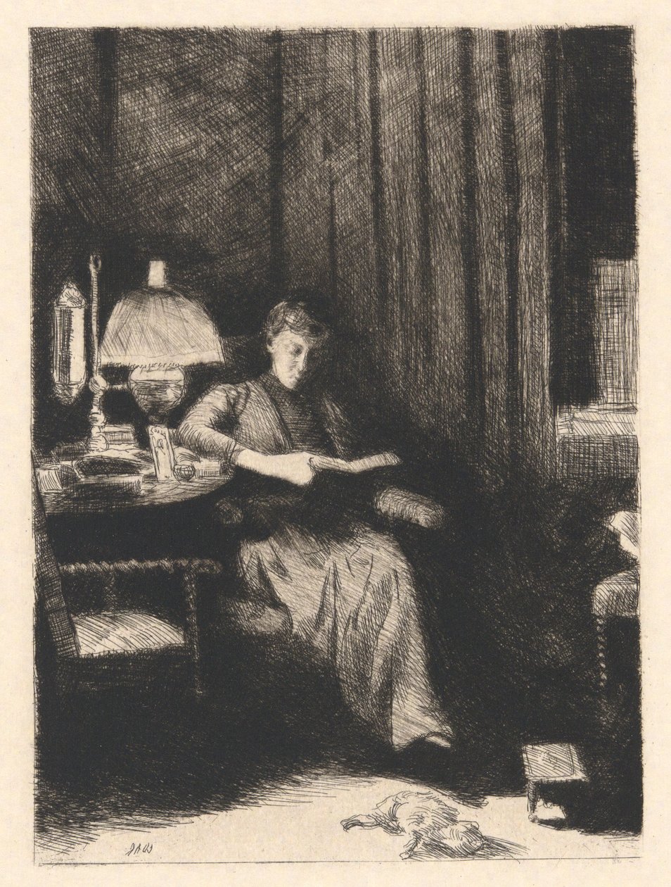 Večerní lampa od Julian Alden Weir