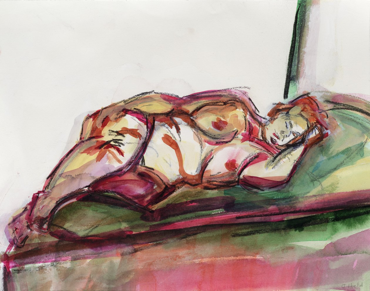 Tlustý spící akt, 2015, od Julie Held