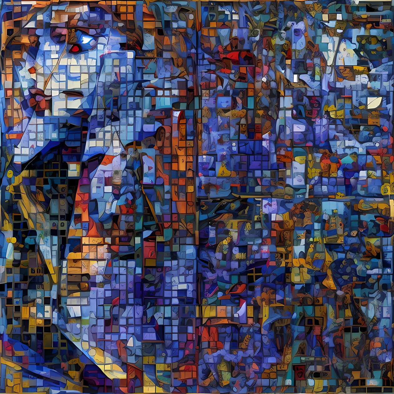 Mozaika v Blau od Julien Decapo