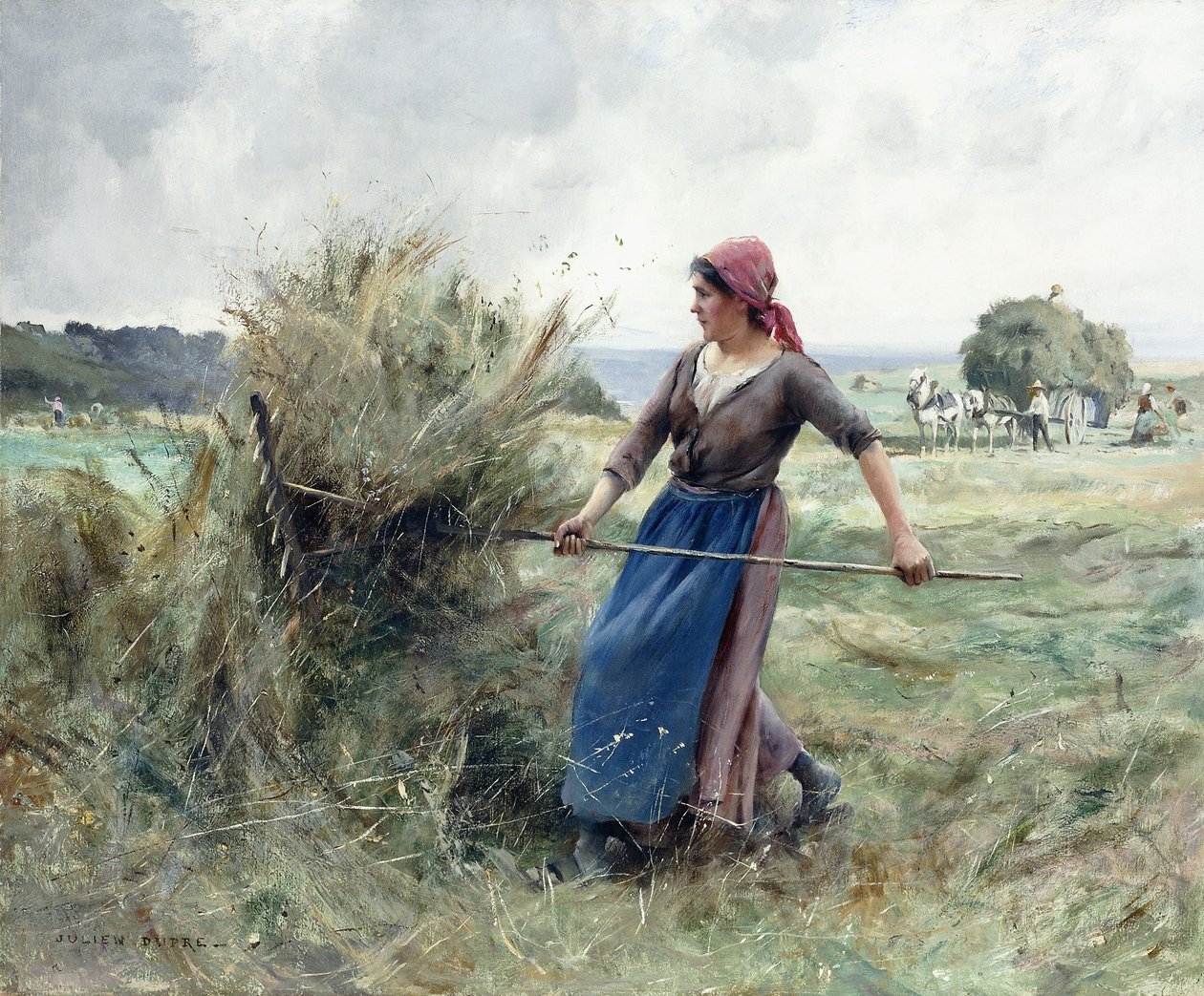 Sedlák a seno, od Julien Dupre