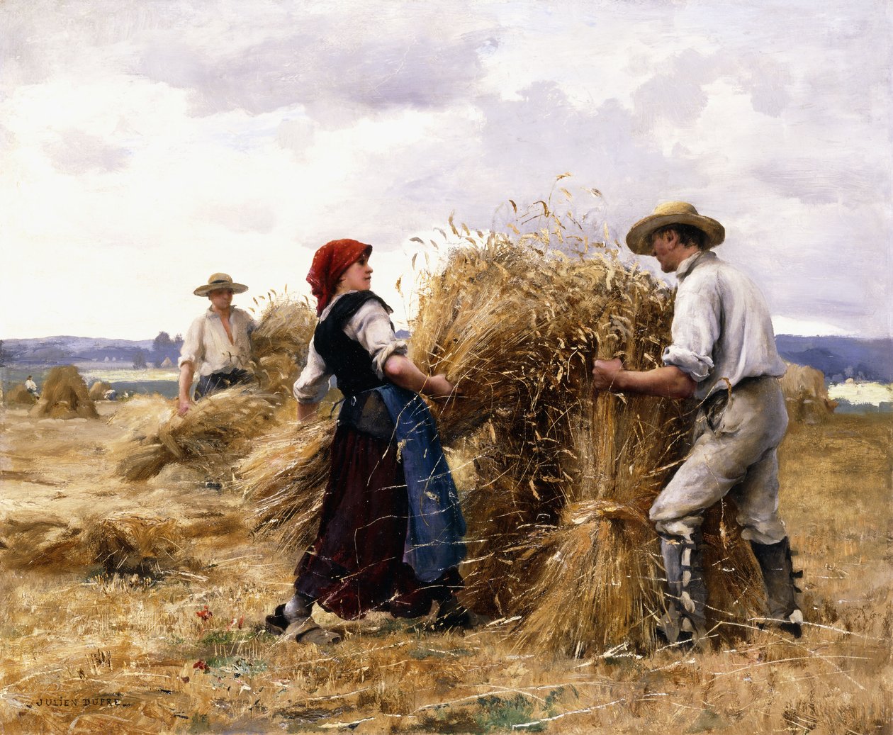 Stohování sena, od Julien Dupre