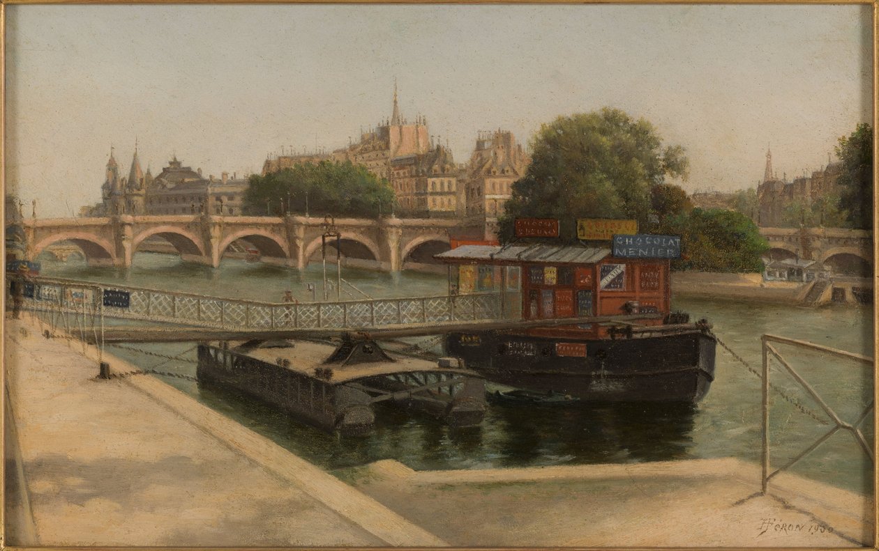 Pont-Neuf z nábřeží Quai du Louvre od Julien Hippolyte Féron