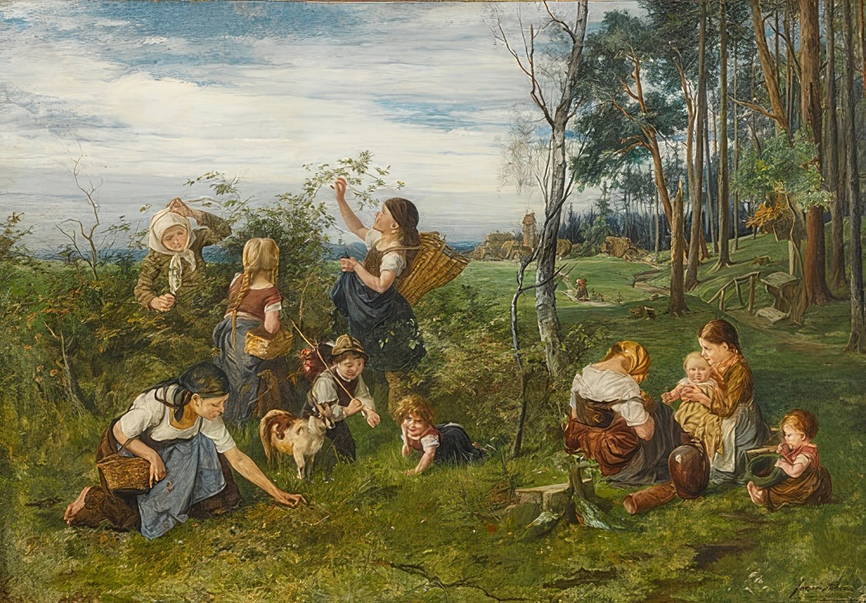 V malinách. 1876 od Julius Adam