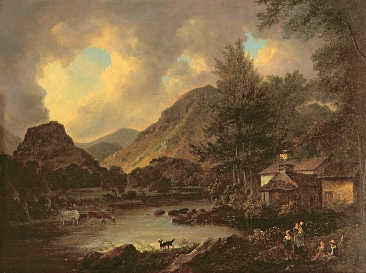 Hrad Crag Borrowdale od Julius Caesar Ibbetson