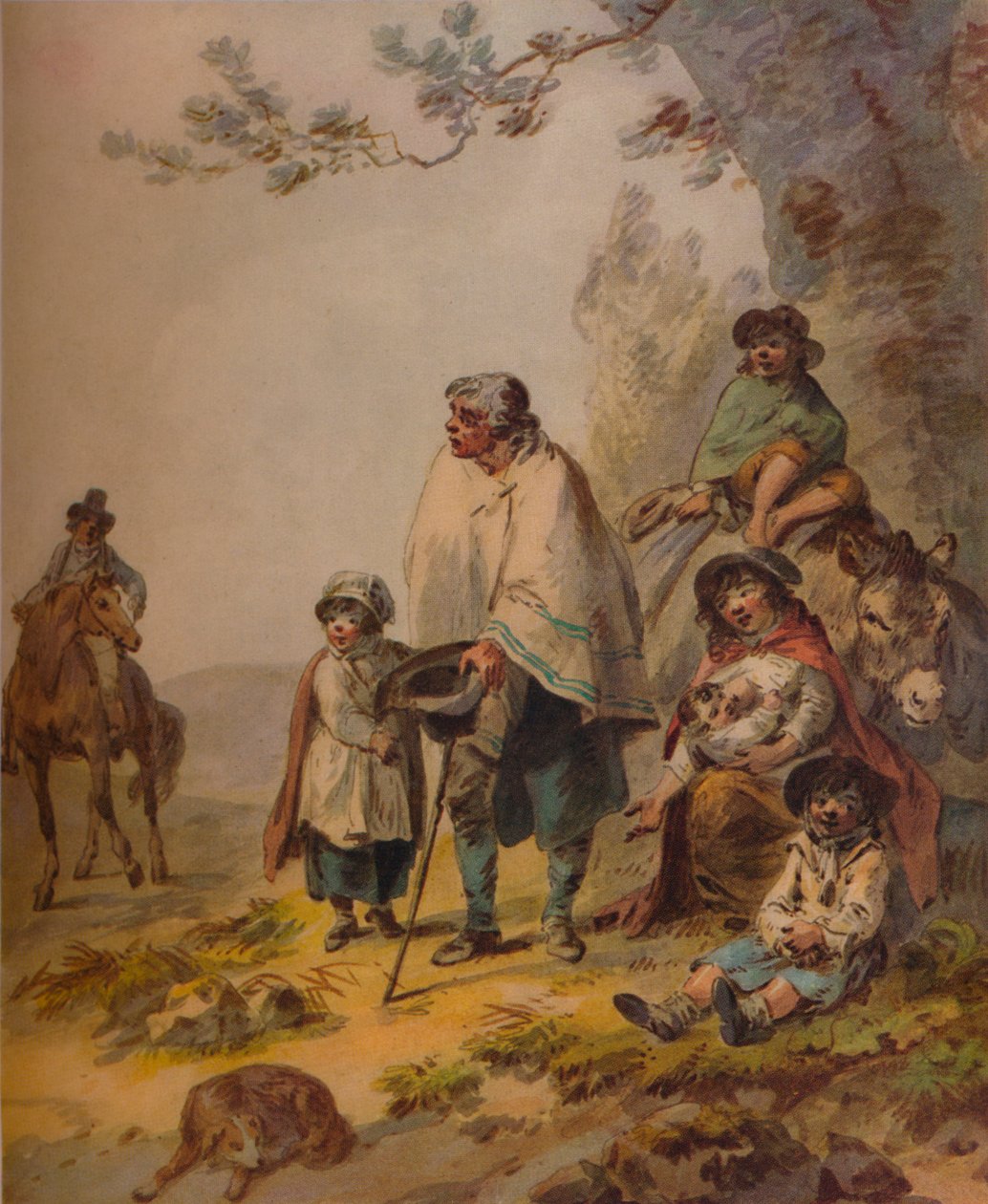 Gipsy Beggars, c1795 od Julius Caesar Ibbetson