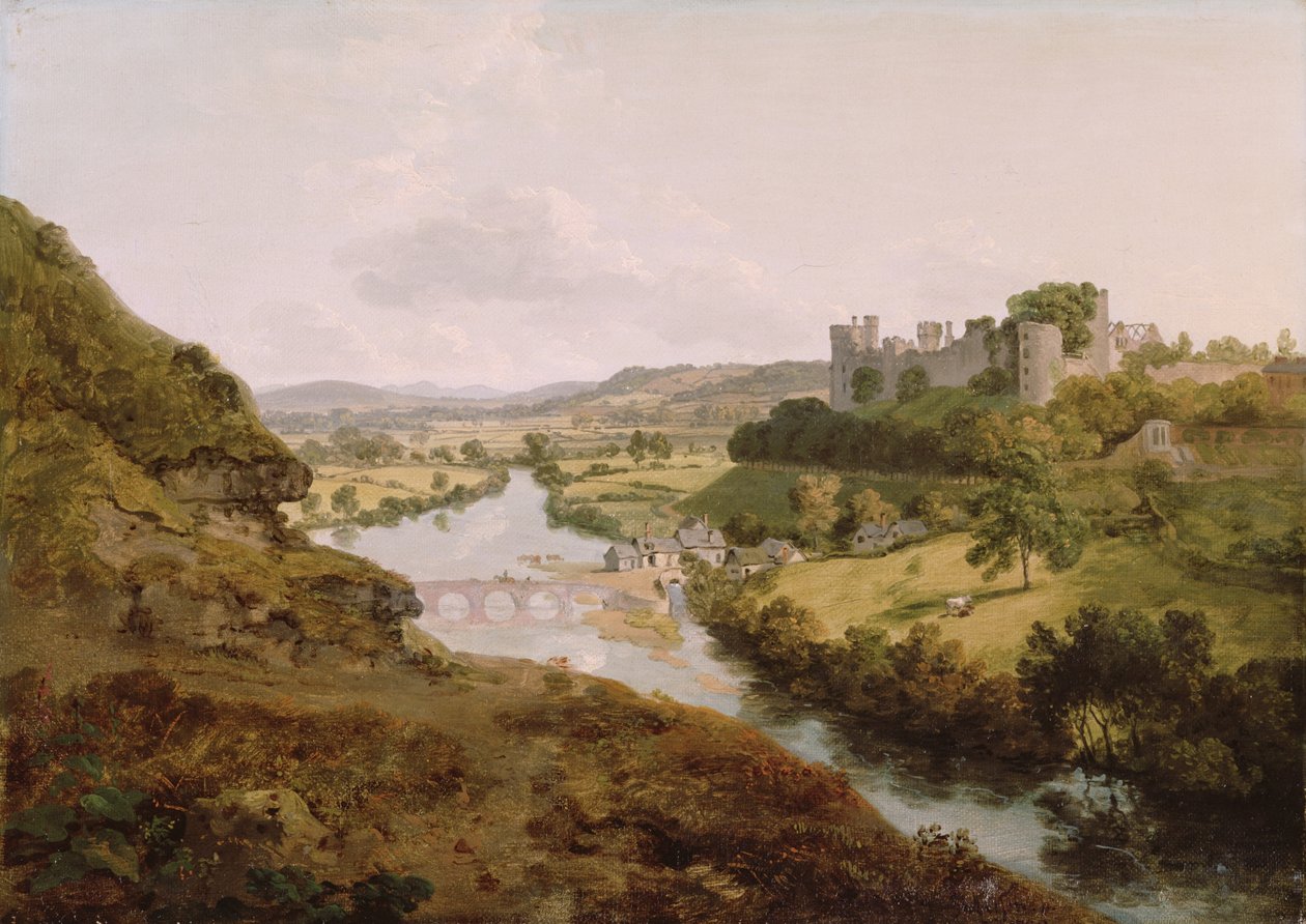 Hrad Ludlow, Shropshire od Julius Caesar Ibbetson