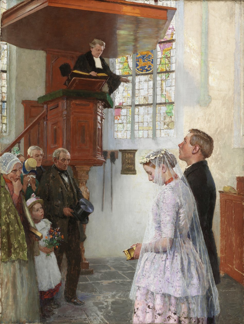 Svatba, kolem roku 1900 od Julius Gari Melchers