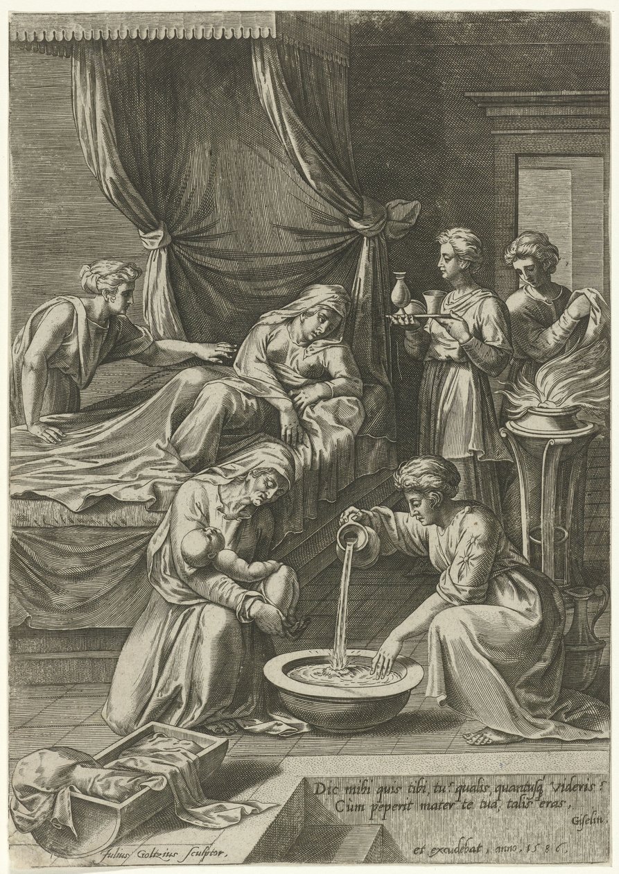 Narození Panny Marie od Julius Goltzius